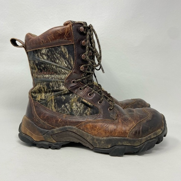 Cabelas Leather Hunting Camo Boots 81-2172, Thinsulate Ultra Insolation. - Picture 1 of 16